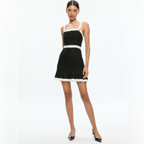 Alice and Olivia Mini Square Neck Dress size 6 - Picture 1 of 16